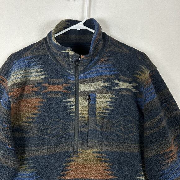 Billabong Recycler Adventure Division 1/4 Zip Sweater Men's Medium Aztac Print - Picture 2 of 11